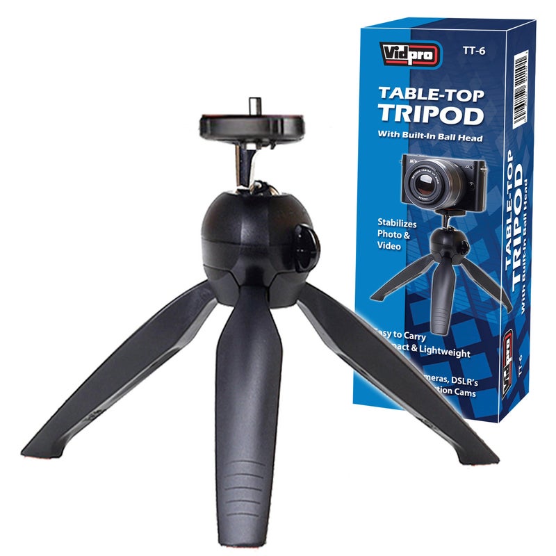 Vidpro TT-6 Table-Top Tripod with Built-in Ball Head - Image 1